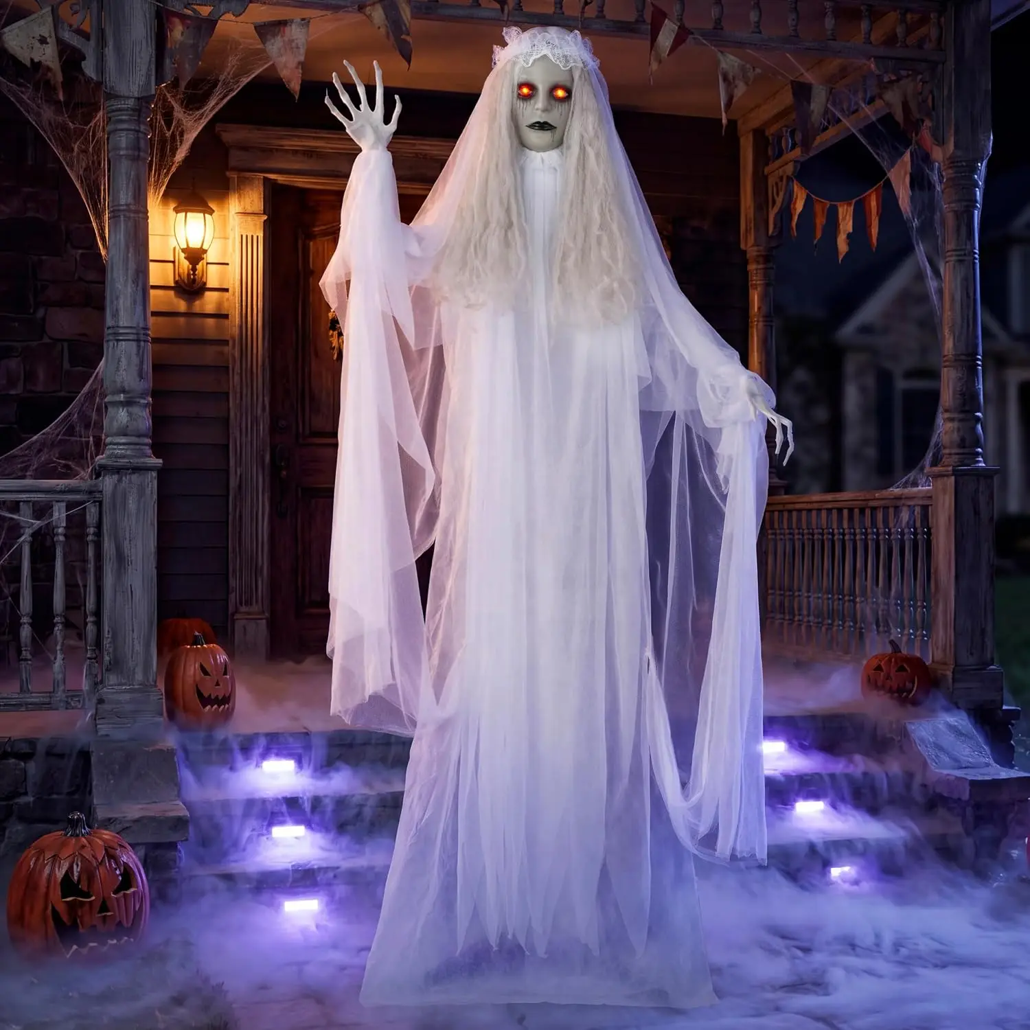 Garden Yard Ghost Bride Sound Haunted House Prop Halloween Decor