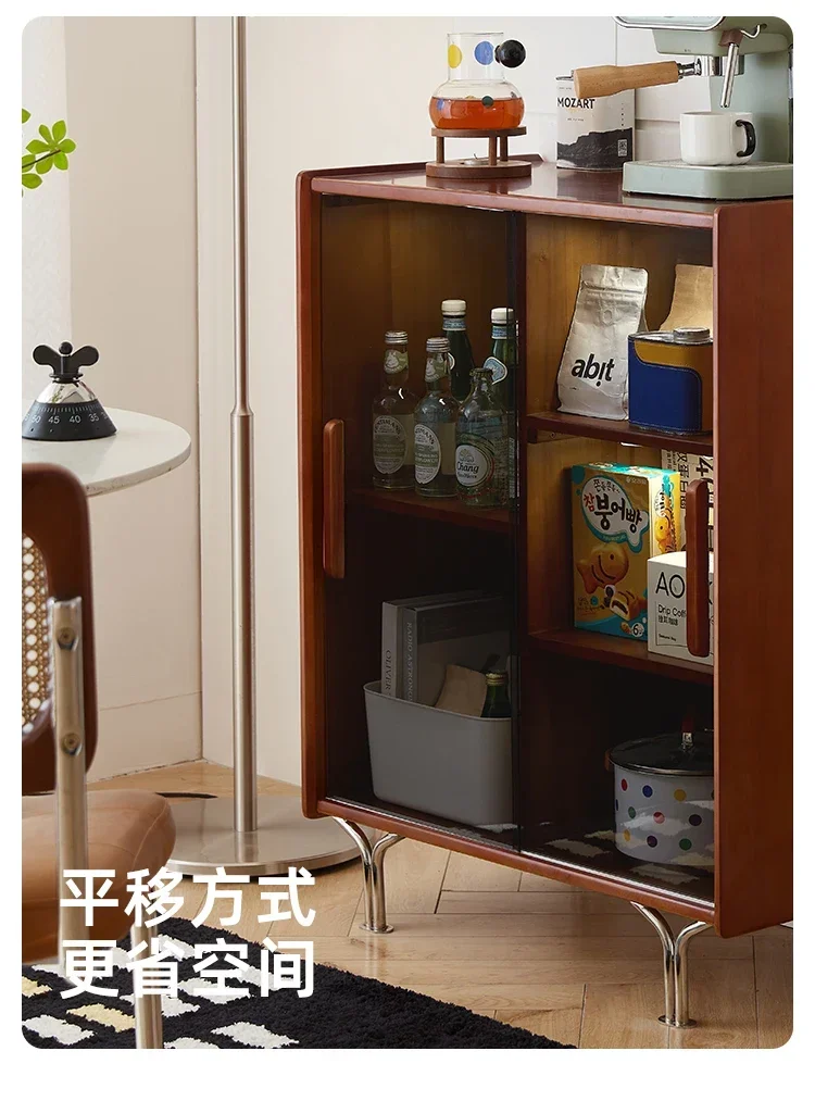 Обеденный боковой шкаф в средневековом стиле, интегрированный у стены, шкаф для хранения чайного ведра, входная стойка для крыльца