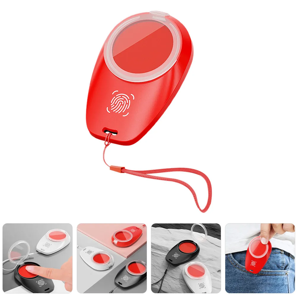 3Pcs Portable Thumbprint Ink Pad Quick-Dry Red Fingerprint Notary Pad Compact Lanyard Design for Office Financial Security Id
