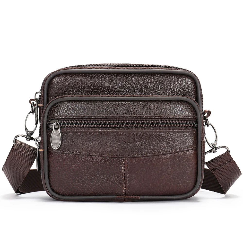 WESTAL Men Messenger Bags Purse Waist Belt Bags for Phone Purse Small Shoulder Bags Leather