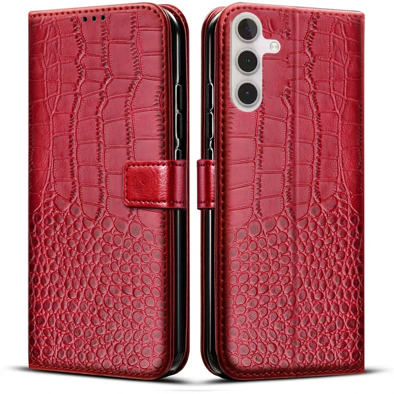 Luxury Magnetic Flip Leather Case For Samsung A56 A 36 26 16 06 07 A17 5G A07 A17 A06 A16 A26 A36 A56 Wallet Flip Book Cover