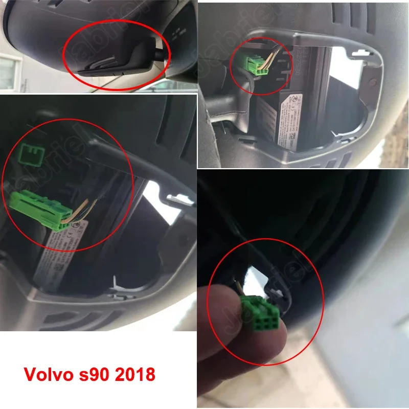 Czujnik deszczu kabel zasilający Plug and Play dla wideorejestrator samochodowy kamera na deskę rozdzielczą wideorejestrator dla Volvo XC60 XC90 XC40 S60 S90 V60 V90 V70 V40 — zdjęcie 4