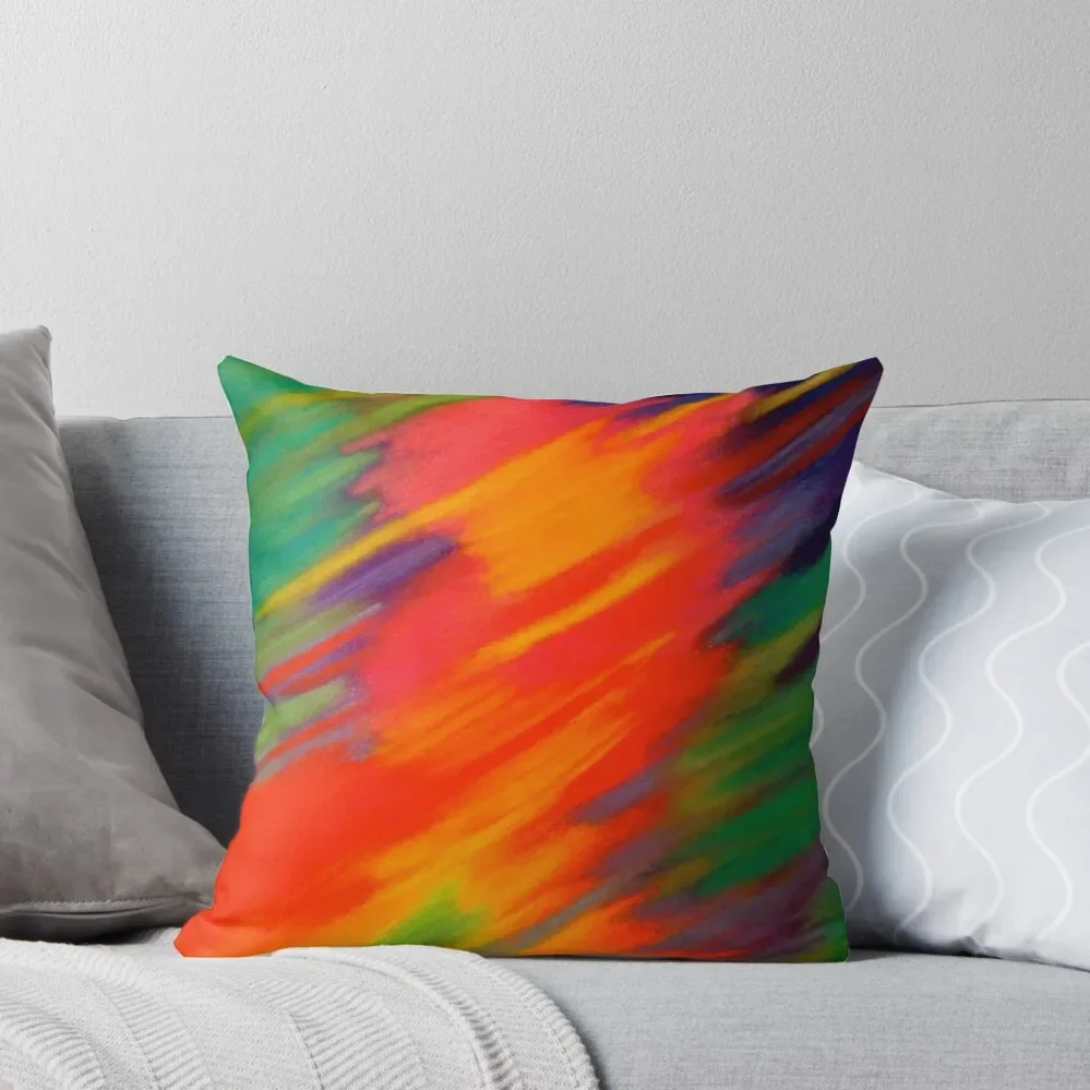 Rhapsody of Colors - Abstract Pastel Drawing Throw Pillow Rectangular Cushion Cover Sofa Cushions pillow