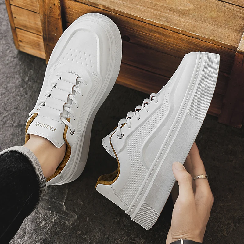 

Мужская спортивная обувь 2025 г., дышащая, с низким берцем, модная, универсальная, повседневная обувь на толстом каблуке, удобная, модная, универсальная