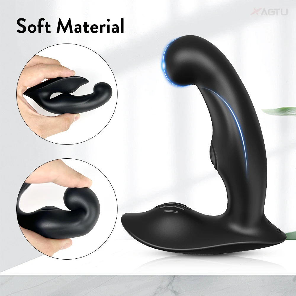 Male Prostate Massager With Vibrating Butt Plug Remote Control Anal Vibrator Sex Toys for Men Gay Ass Anal Glans stimulator