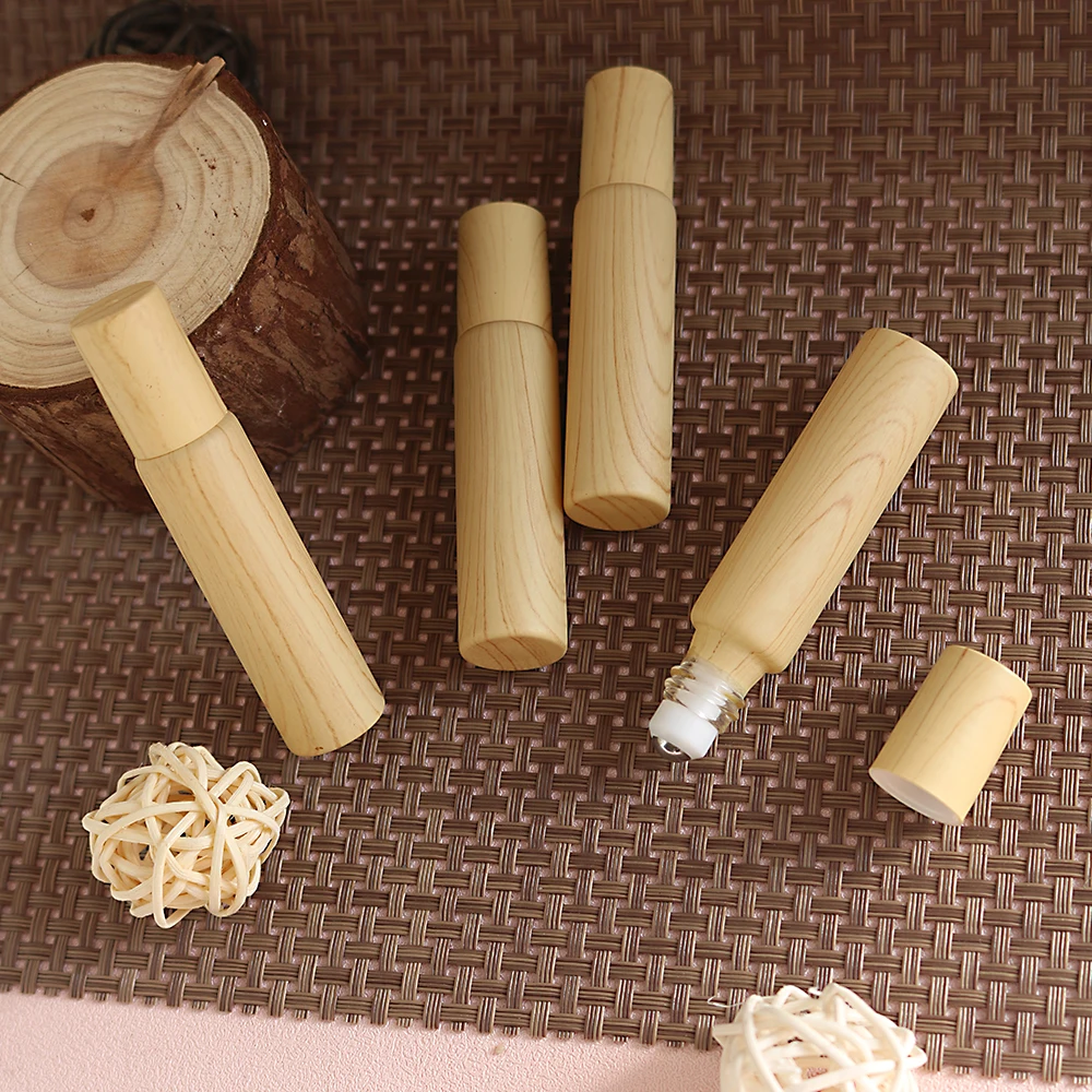 

7/28 шт., 10 мл флакон для духов с древесным зерном, портативный многоразовый флакон для эфирного масла, подходит для ароматерапии, эфирного масла