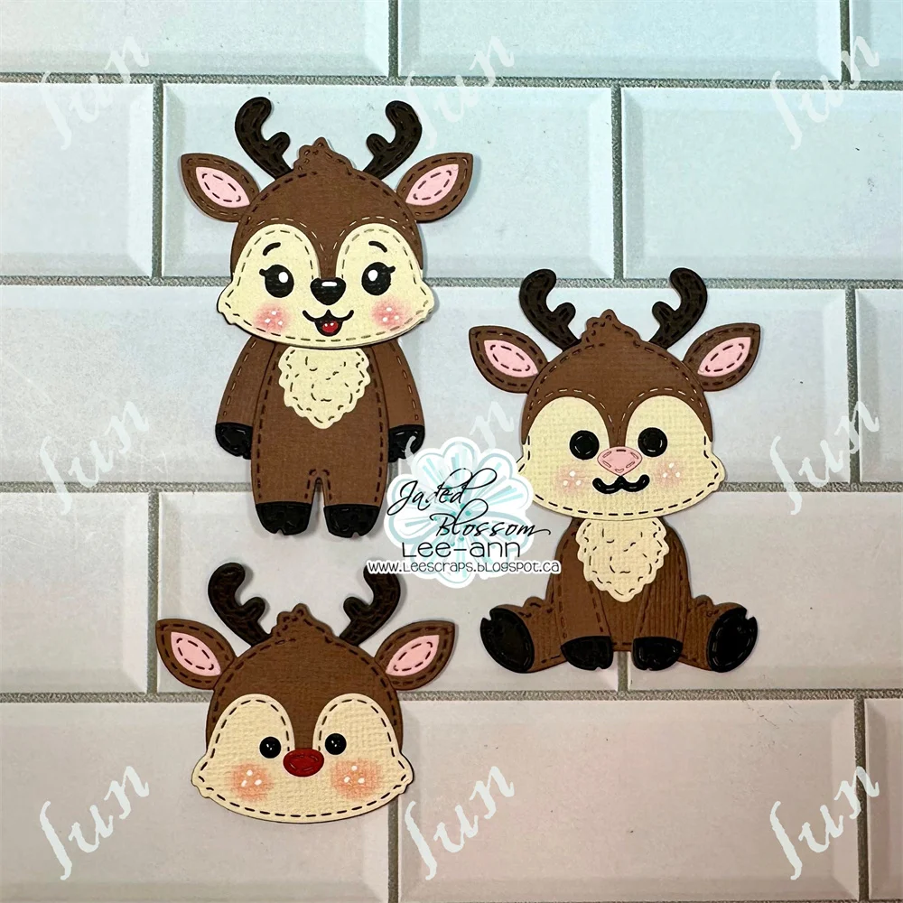 Christmas Reindeer Faces Gnome Friends Cutting Dies Stencils Templates DIY Making Greeting Card Embossed Scrapbooking