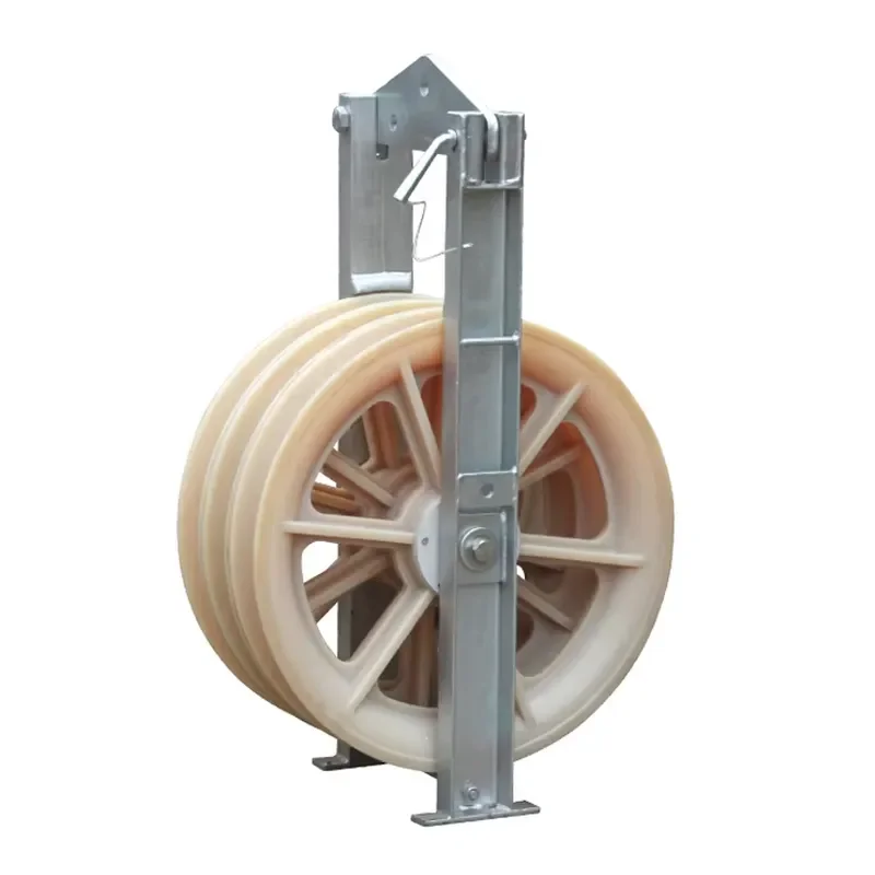 ZRF1508 100mm Overhead Cable Pulley Three Wheel Conductor Block Heavy Duty Stringing Equipment for Power Line Construction