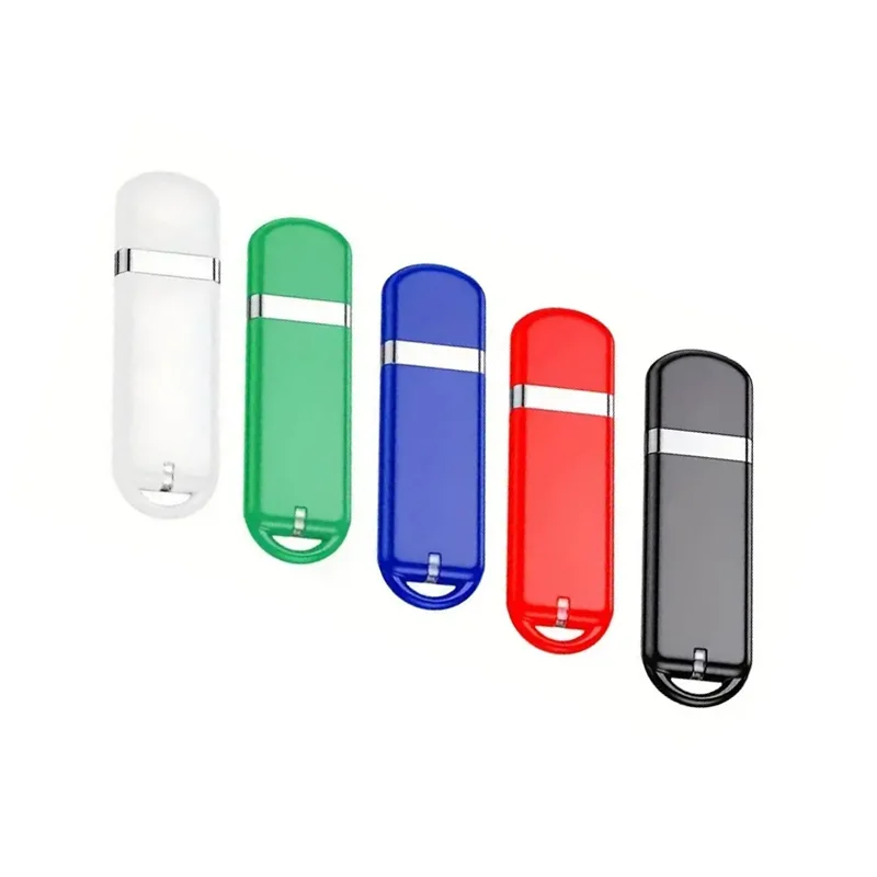 無料カスタムカラープリントロゴ カラフルプラスチック製 赤色LEDライト USB2.0フラッシュドライブ 4GB 8GB 16GB 32GB 64GB 128GB メモリースティック