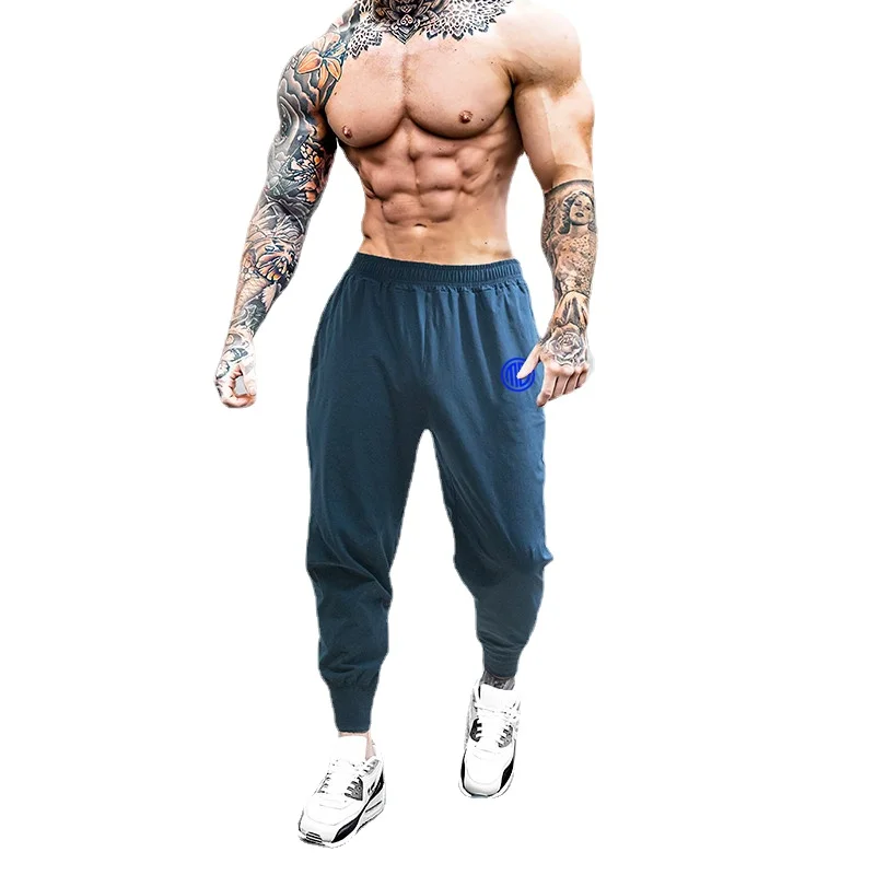 

Mens Fashion Casual Fitness Slim Fit Beam Mouth Letter Printed Bodybuilding Fitness Workout Quick-drying Sweatpants