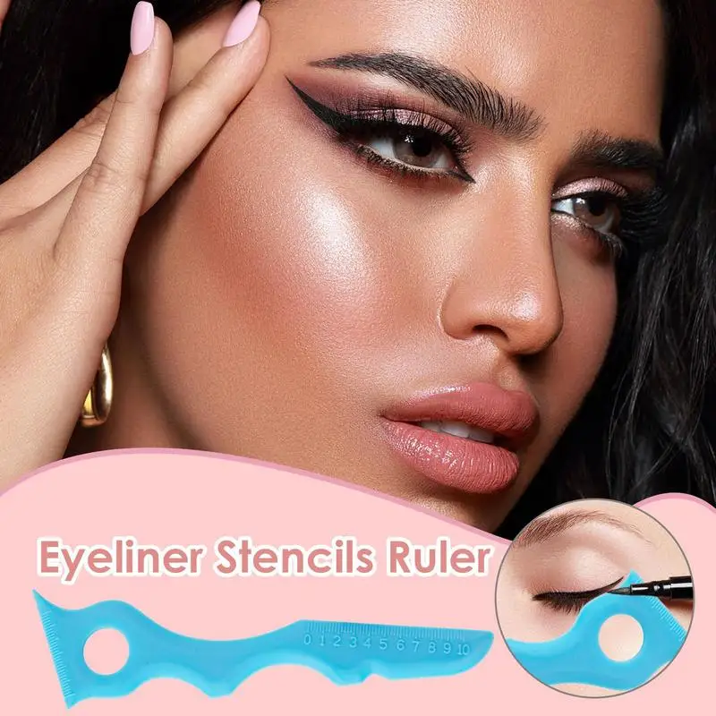 Winged Eyeliner Tool Silicone Stencils For Winged Eyeliner Reusable Lip Line Applicator For All Face Shapes Beginner-Friendly