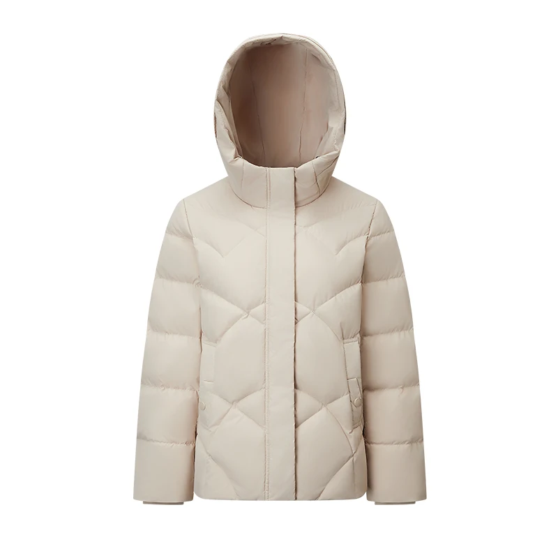 Piumino corto da donna Chericom 2025 inverno con cappuccio colletto alla coreana termico solido minimalista pendolarismo capispalla casual Y309175Y
