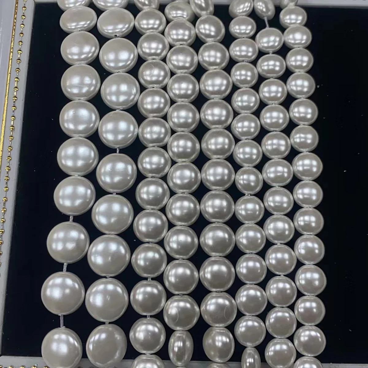 Elegant Imitation Pearl Natural Shell Beads in 10/12/15mm, High-Quality Semi-Finished Materials to Create Jewelry Ornaments