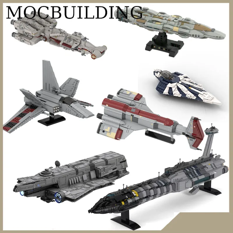 Fighter Display Cruiser Spaceship Model Star Movie MOC Building Blocks Construction Toys for Kids Birthday Gift