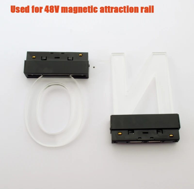 2024 Christmas Decoration 48V Magnetic Track Lights Letter LED Lamp Magnetic Rail Ceiling Indoor Track Lighting Spot Rail