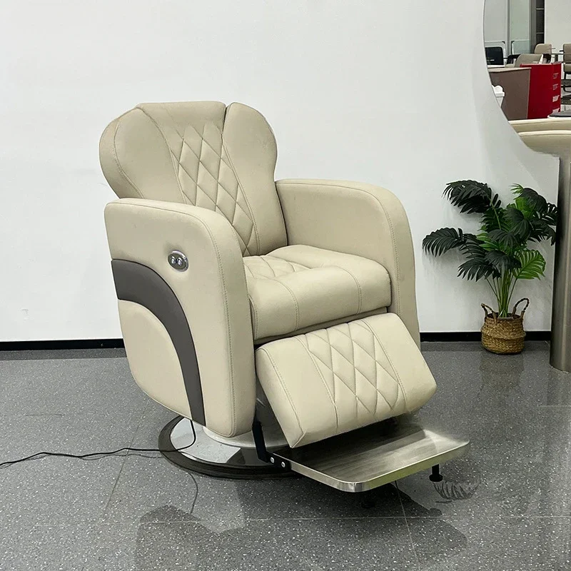 

01Electric hair salon chair Barber shop can recline shaving scalp care hair chair