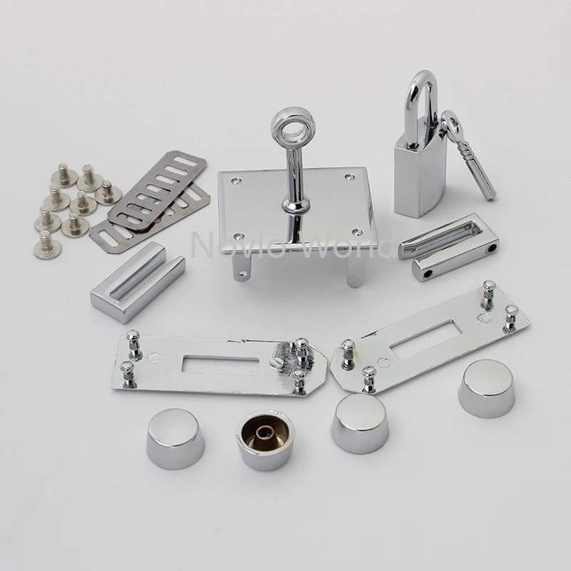 1-5 sets 2 colors 36*28mm gold chrome durable rectangle a set of lock for woman handbag with eyelets key lock purse accessories