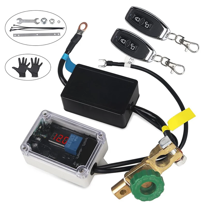 

12V Relay Integrated Remote Control Cut Off Isolator Master Switches For Auto RV Motorcycle Boat