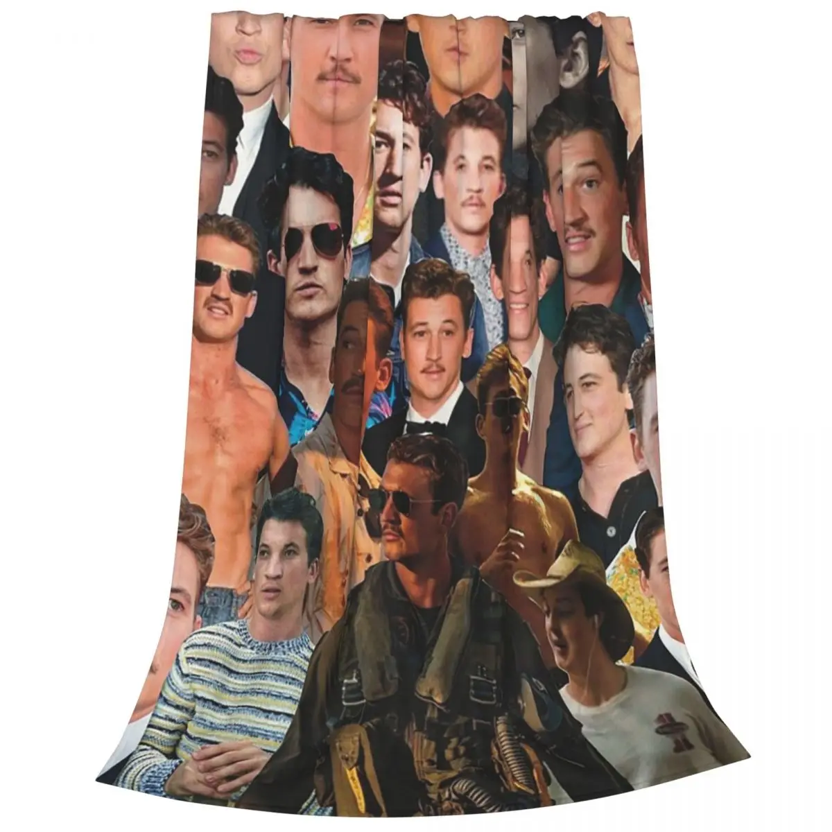 Miles Teller Photo Collage Blankets Fleece Multi-function Sofa Throw Blankets For Home Bedroom Travel Throws Bedspread Quilt