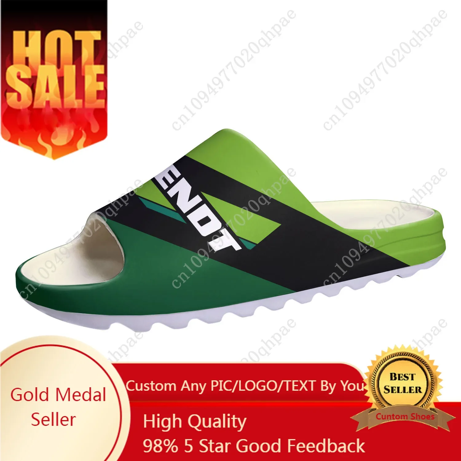 FENDT Custom Made Soft Sole Sllipers Home Clogs Step On Water Shoes Mens Womens Teenager Bathroom Beach Step In Slliper