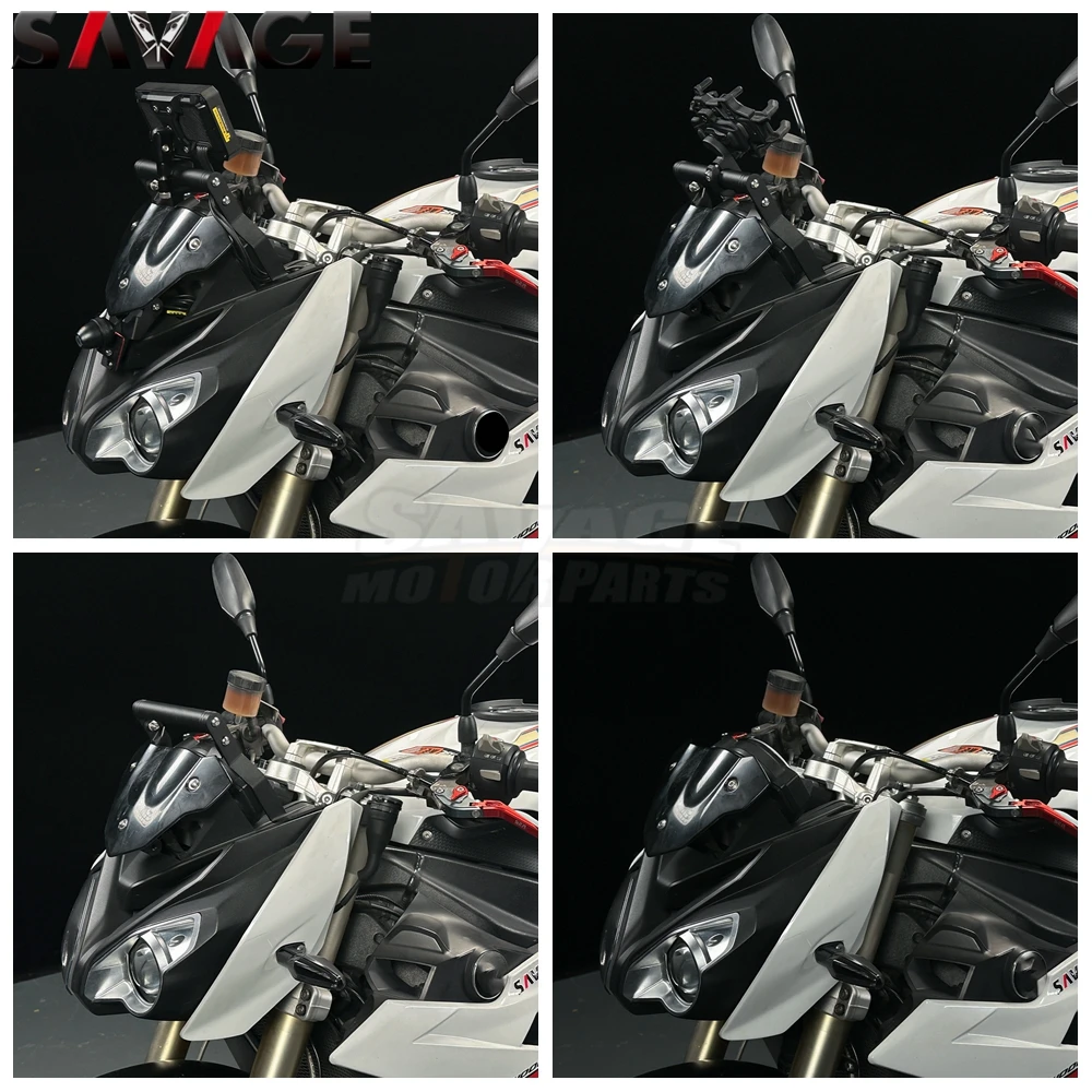 S1000R المقود تمديد نظام تحديد المواقع والملاحة قوس لسيارات BMW S1000R 2019 دراجة نارية مقود دعم الهاتف مع حامل الكاميرا #2