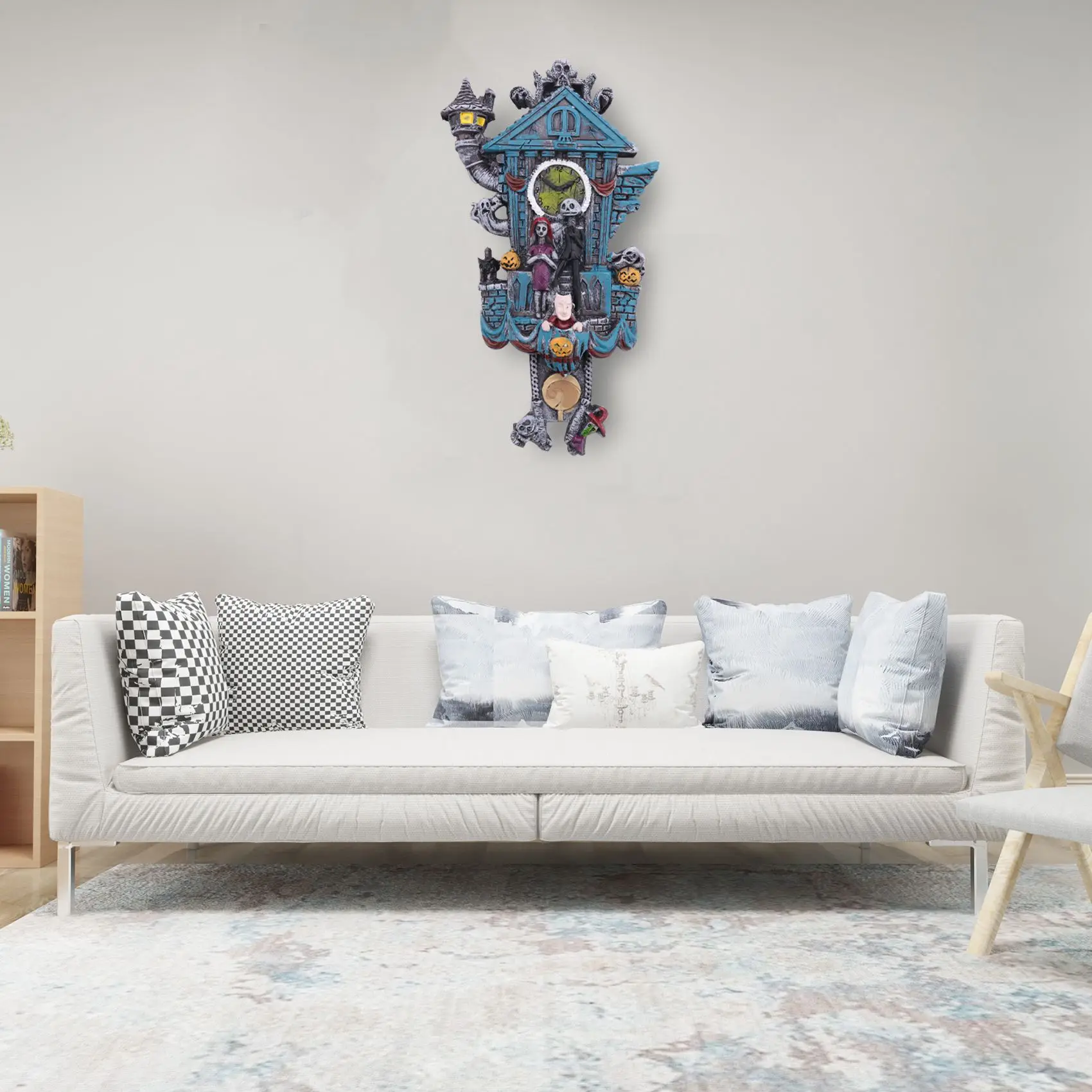 할로윈 벽시계, 크리스마스 벽시계, 할로윈 장식품, 송진 공예 조각상