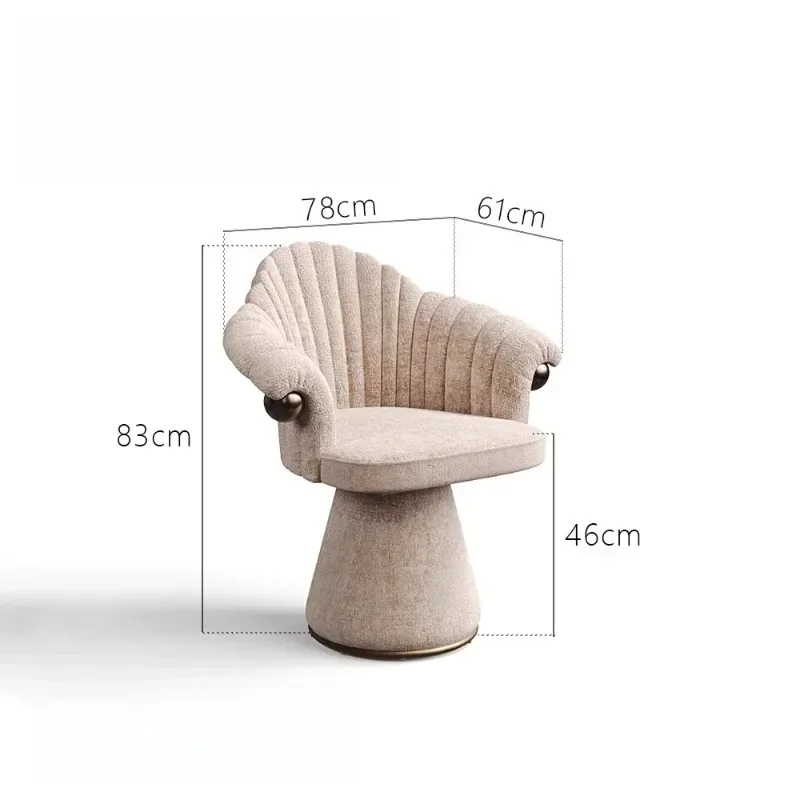 

Modern simple French makeup dressing stool rotating desk chair creative French retro