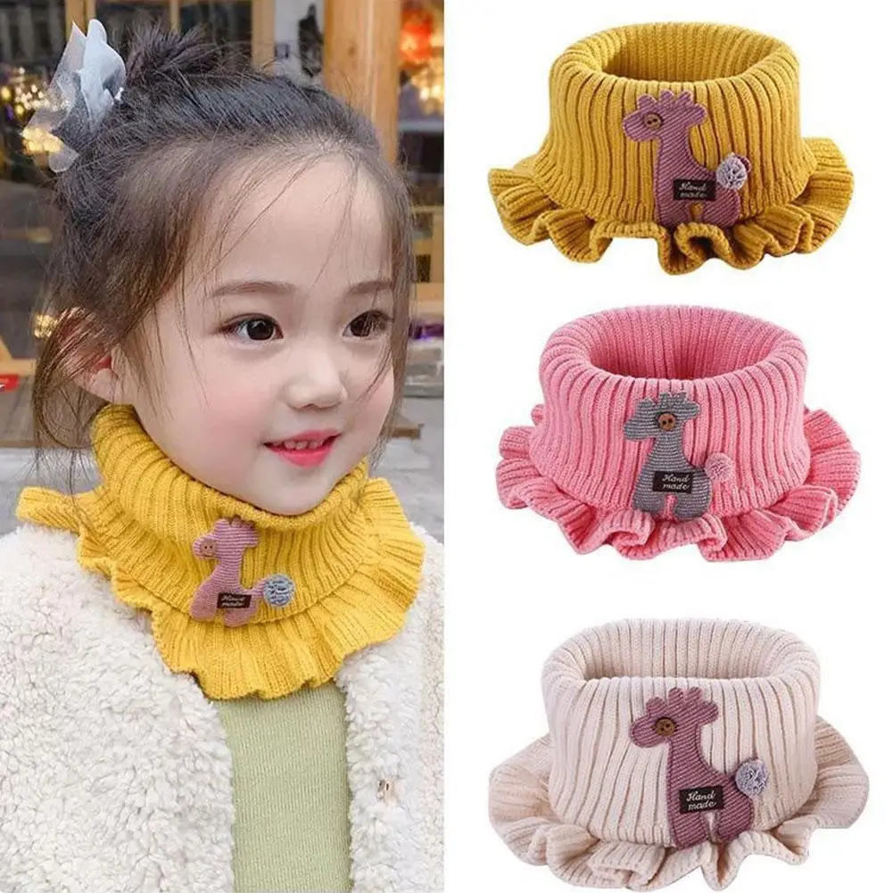 Children's Fake Collar Scarf Knit Scarf Autumn Winter Neck Warmer For Kids Children Warm Scarves False Collar Neck Warmer