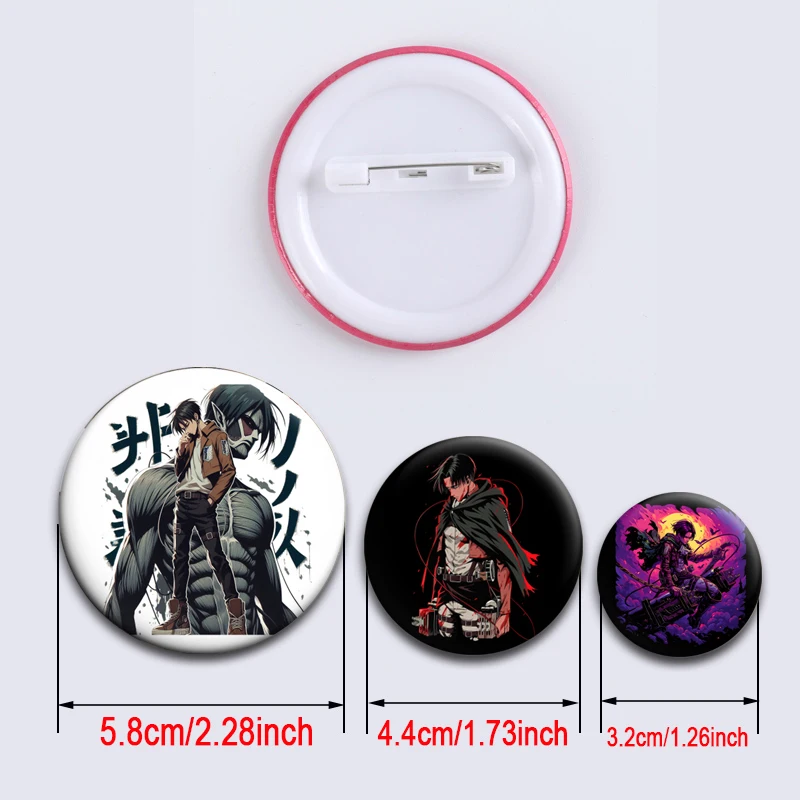 Anime Attack on Titan Soft Button Pins Creative Brooches Character Icon Badges for Clothes Bag Decor Jewelry Accessories Gifts