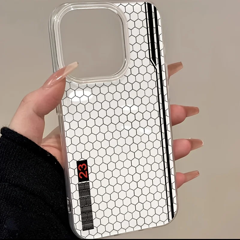 Aesthetic Wave Honeycomb Grid Phone Case For Samsung Galaxy S25 S23 Plus S26 S24 Ultra A56 A55 A57 A17 A27 A37 A06 A07 IMD Cover