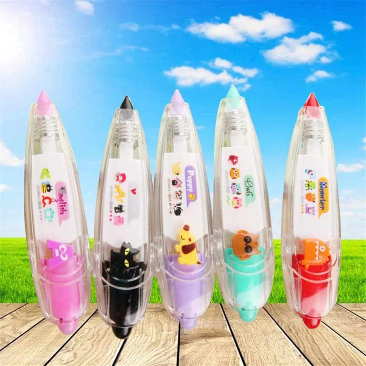 5Pcs Scrapbooking Correction Tape Correction Pen Tape DIY Decorative Correction Tape for Diary Notebook Decoration