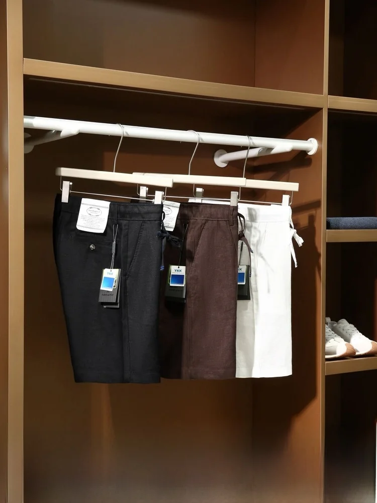 

Italian Sle Men's Linen orts Breathable Loose Fit Summer Youth Faion Straight Leg mid Waist orts Pure Color