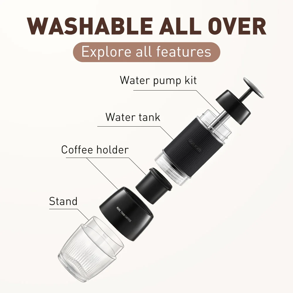 Hand-pressed portable mini coffee machine household small manual capsule coffee powder universal capsule machine