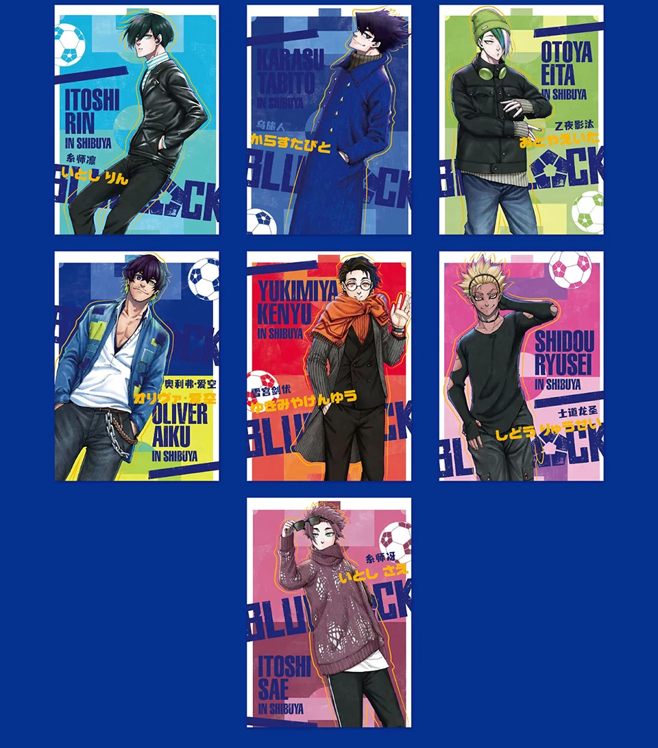 Blue Lock Anime Blind Box Badge & Collectible Card Set, Isagi Yoichi Chigiri Bachira Reo Arabian Gentleman Themed Round Tin Pin – Detail 15