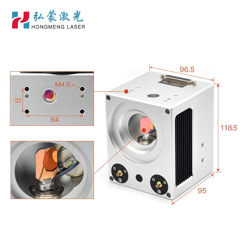 RC1001 Fiber Laser Scanning Galvo Head Set 10.6um &1064nm Apeature 10mm Galvanometer Scanner with Power Supply