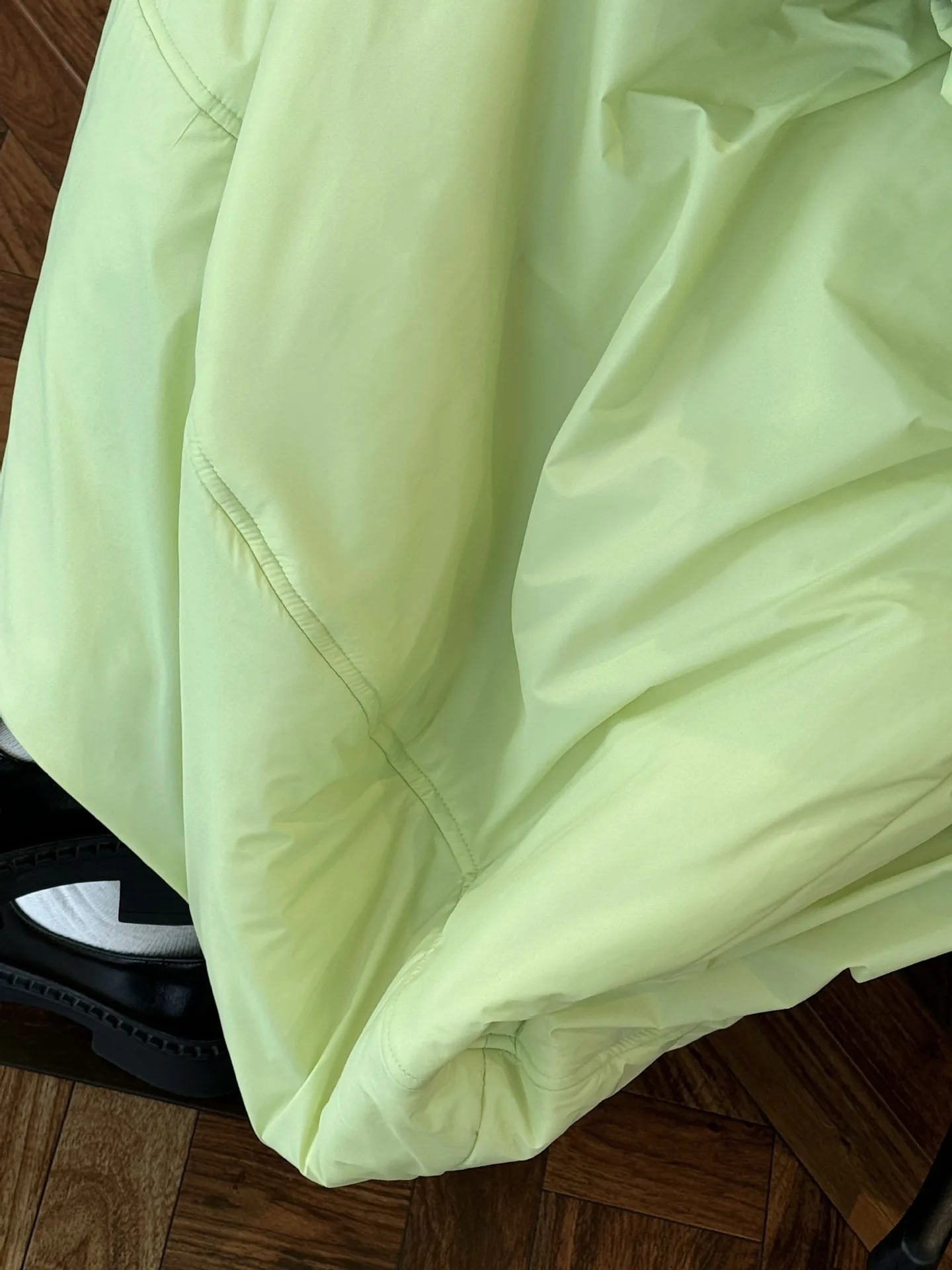 [LANMREM] Office Lady Thick Warm Cotton Skirt For Women Elastic High Waist A-lilne Mid-length Skirts 2025 Winter New 26C965