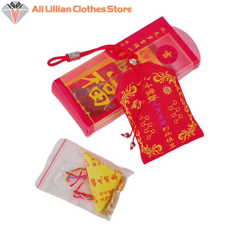 2025 Tai Sui Amulet Lucky Bag Feng Shui Prayer Gold Card Exorcism Protection Buddha Gift Amulet Safe Bring In Wealth Treasure