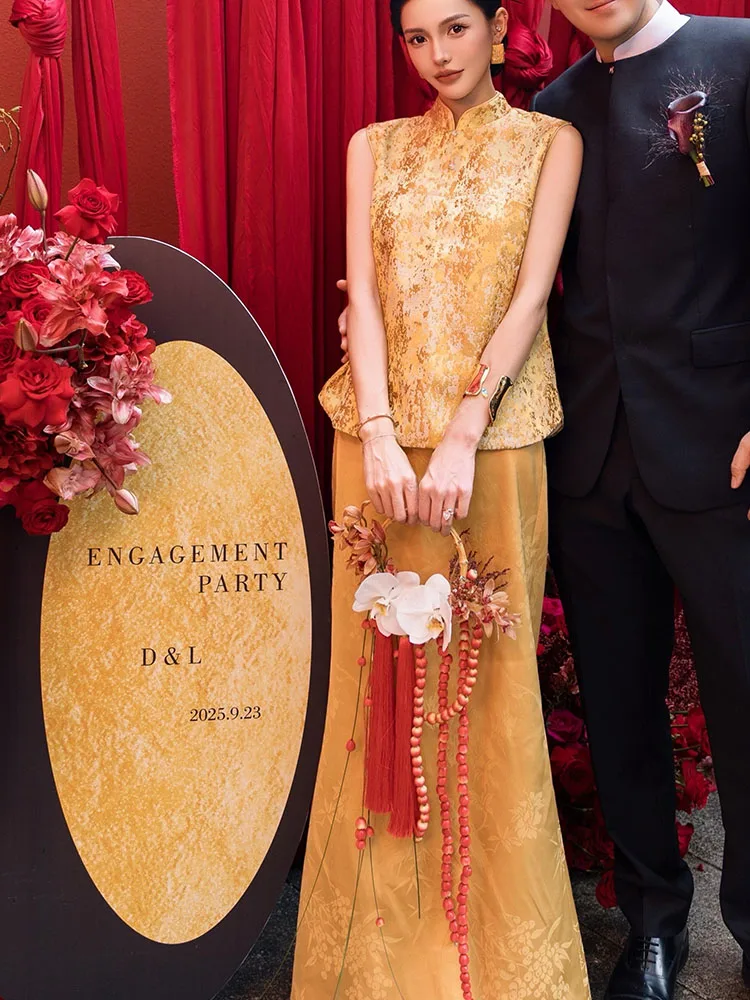 

Ele Chinese Sle Wedding Dr Morning Photo oot Ceremony Women's New Bride High-End Sensation Lady Design Sensation H...