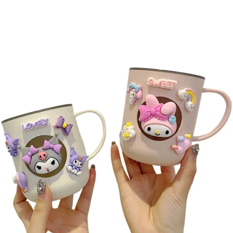 Sanrio Hello Kitty My Melody Cinnamoroll Purin Kuromi Pochacco Cartoon Toothbrush Cup Wash Cup Cute Home Couple Mouthwash Cup