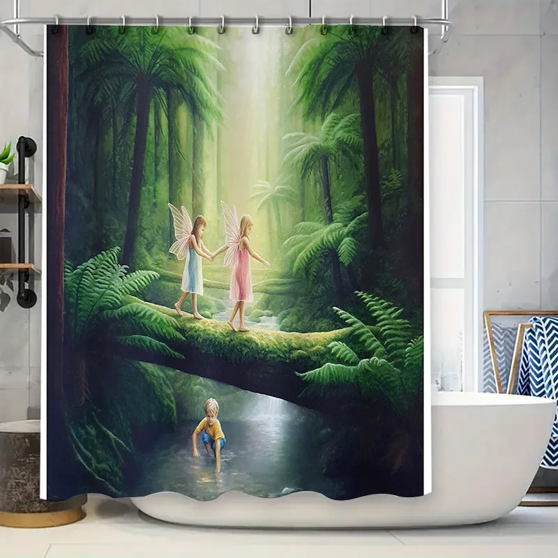 

Forest Fairy Shower Curtain Woodland Nature Landscape Bathroom Decor Set Vintage Artistic Home Decor Gift