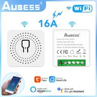 Tuya Smart Zigbee/WiFi Switch 16A 2 Way Control Switches Mini Smart Breaker Smart Life Control Support Alexa Google Home