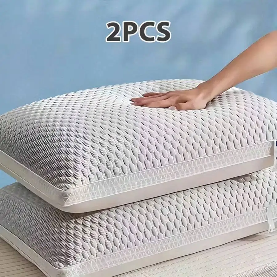 2 Pieces/4 Pieces Of Cool Ice Silk Massage Cervical Vertebra Knitted Pillow, Sleep Massage Pillow Core, Specially Designed To As