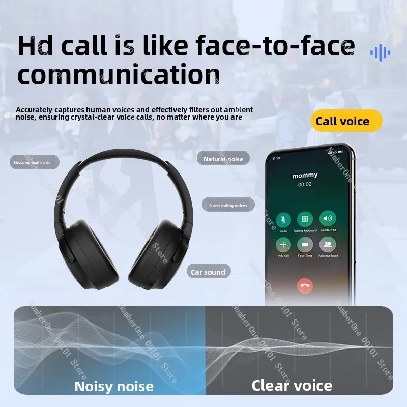 Active Noise Cancellation Bluetooth Headset - Head Mounted ANC, Long Battery Life and Large Battery