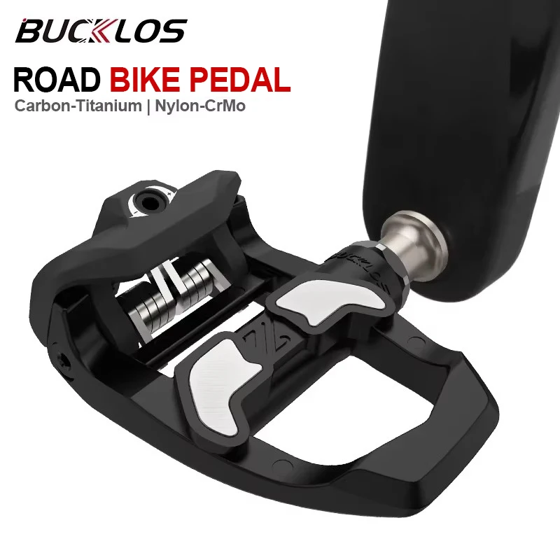 BUCKLOS Bike Pedals Road Bicycle Clipless Pedal Carbon Nylon Ultralight Self-locking Platform Pedals for LOOK KEO Cycling Parts