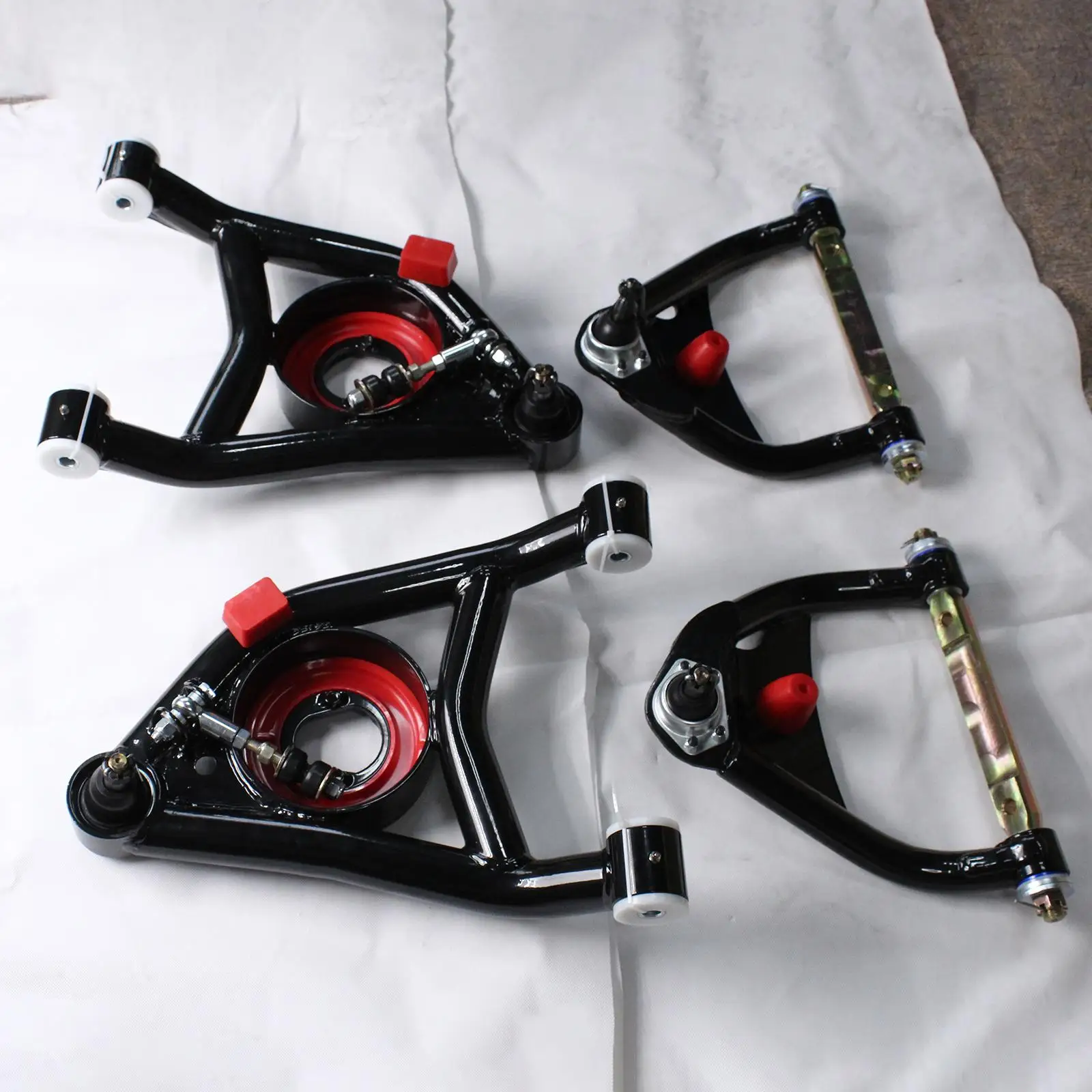 4 Pieces Upper and Lower Tubular Control Arms Assembly Accessory for El Camino