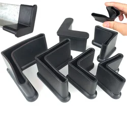4pcs 25x25mm Rubber Cover L-shaped Triangle angle iron end cap Socks Anti Scratch Shelf Table Chair Feet Leg pad Floor Protector
