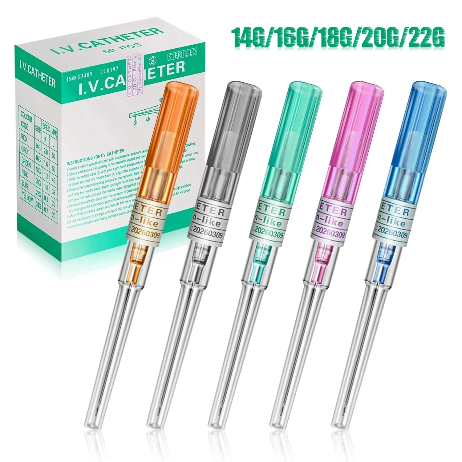 

Tattoo Piercing Needles Surgical Steel Catheter Cannula Body Piercing Needles Sterilized Tattoo Needles 14G 16G 18G 20G 22G