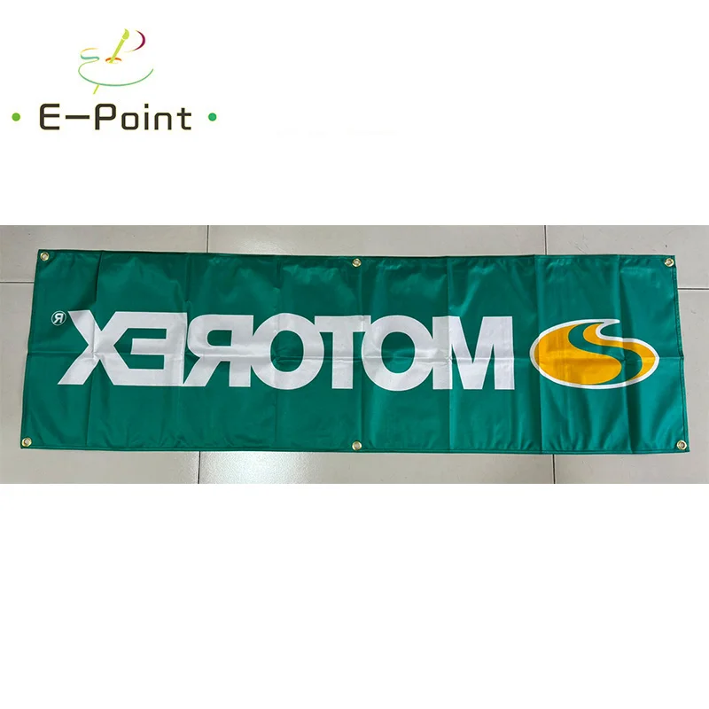 130GSM 150D Polyester Material Motorex Oil Racing Banner 1.5*5ft (45*150cm) Advertising decorative Helmets Flags yhx369