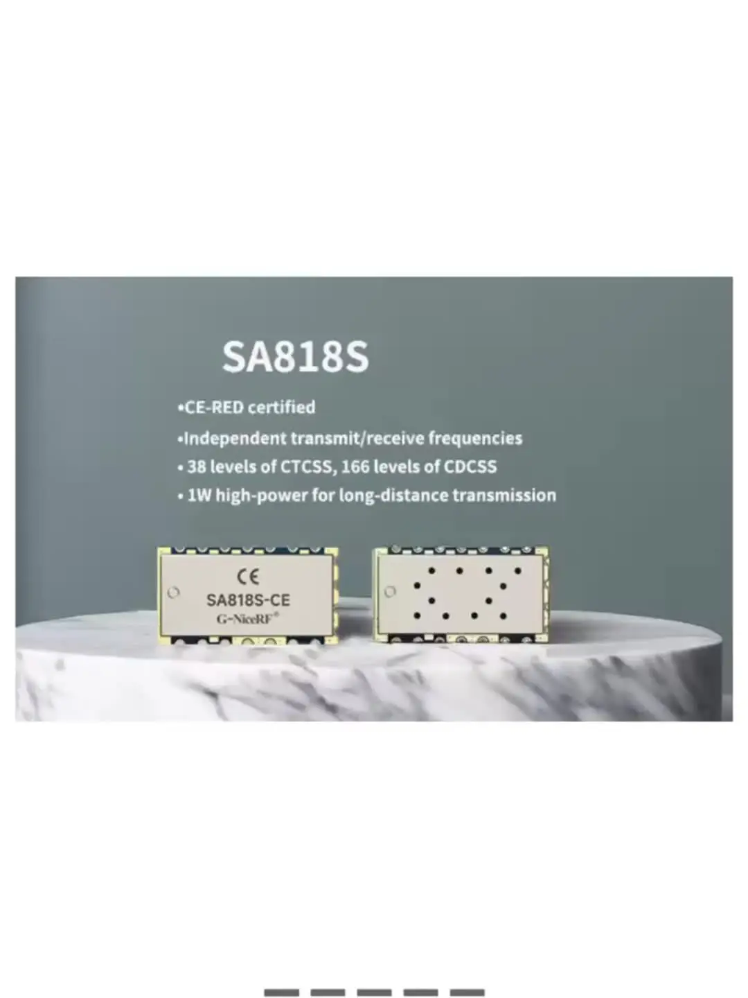2 Stks/partij SA818S-CE Uhf CE-RED Gecertificeerde Nieuwe Generatie 400-480Mhz 1W 30dbm Analoog Walkie Talkie Module