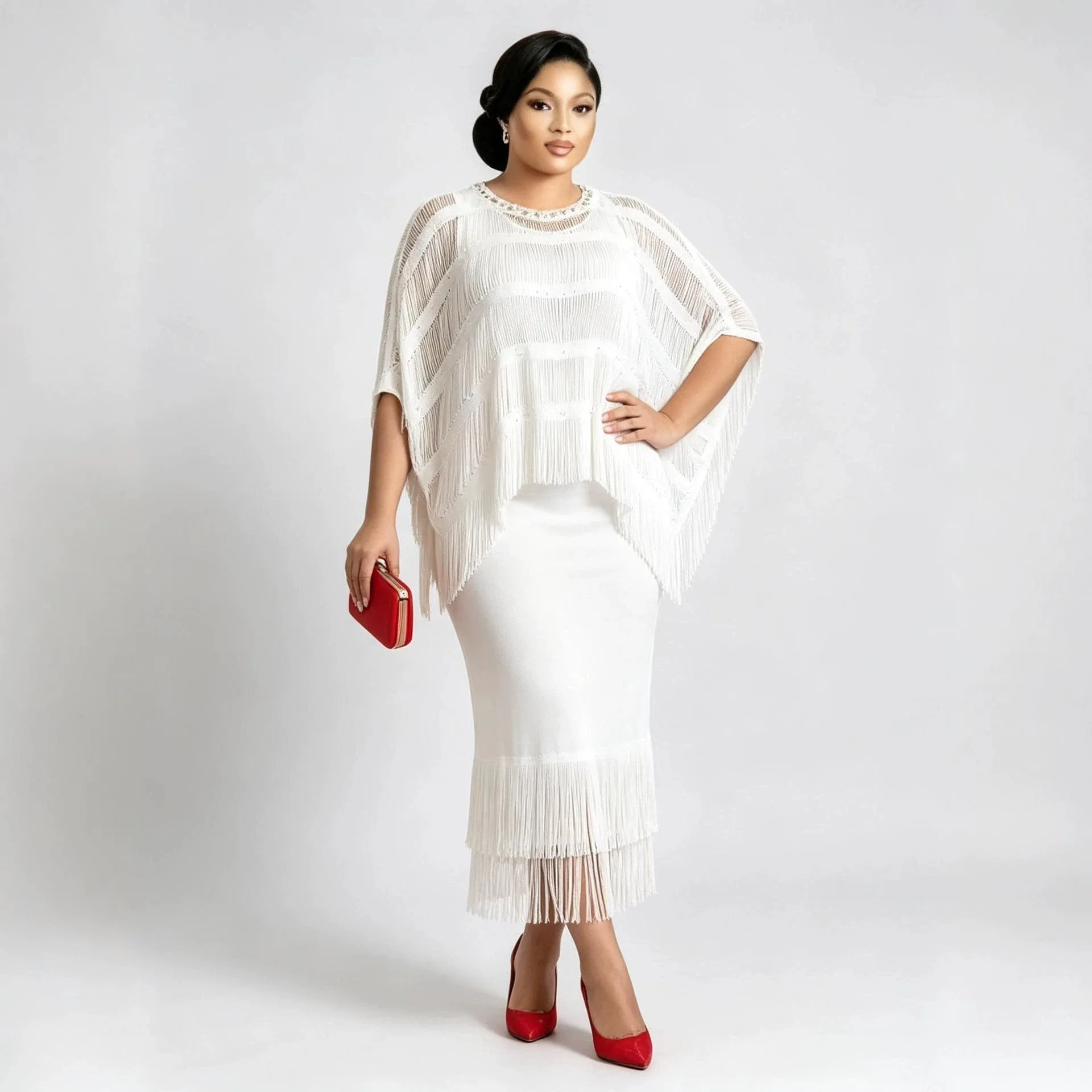 Miyake Fashion Fringed Pleated Loose Suit Summer New Irregular Top Skirt Slim Two-piece Set image 4